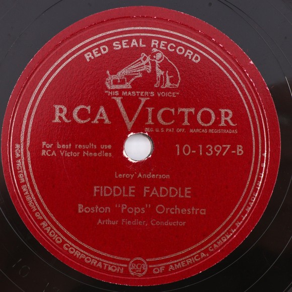 Boston Pop Orchestra A. Fiedler Chicken Reel/Fiddle Faddle 78 rpm Record 10-1397 - Picture 3 of 12